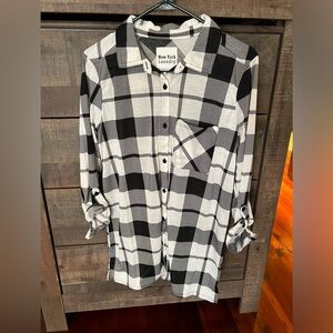 New Yorkers Laundry plaid tunic, buffalo plaid if tunic, nwt sz small